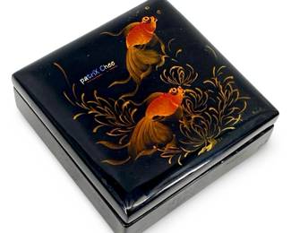 PatriX Chee Chinese Wooden Fish Design Box