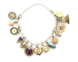 Unparalleled 14Kt Yellow Gold Charm Bracelet