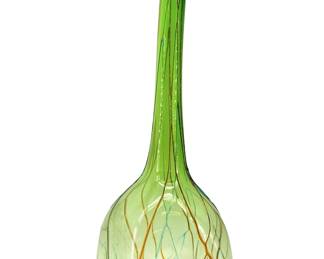 Venetian Murano Green Art Glass Vase