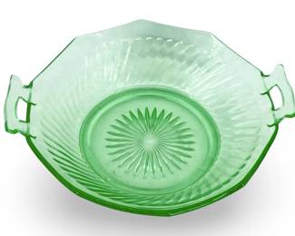 Uranium Depression Art Glass Bowl