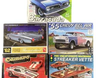 5pc AMT/Monogram/MPC 1:25 Scale Model Cars