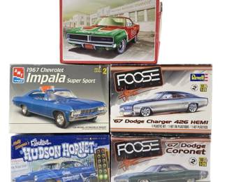 5pc AMT/Revell 1:25 Scale Model Cars