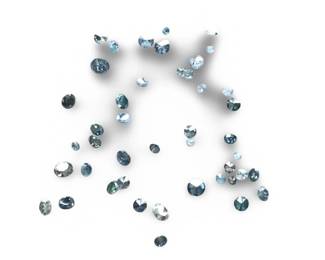 Approximately 1CTW Mixed Loose Blue Diamond