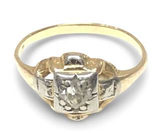 Terrific 14Kt Yellow Gold 1/4Ct Diamond Ring