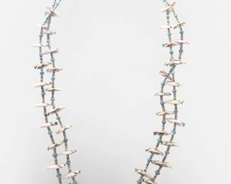 Vintage 2 Strand Native American Fetish Necklace