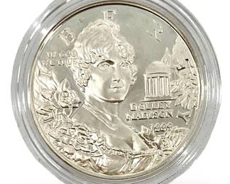 1999-P Dooley Madison One Dollar Silver Coin