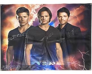 Signed Supernatural Season 13 Large Vinyl Banner