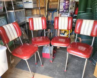1950s dinette chairs, set of 4