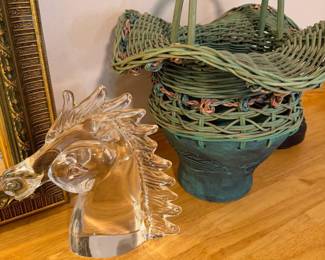 heavy Murano glass horse head