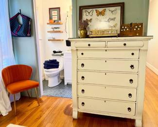 Empire style antique painted chest