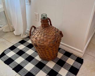 large wicker covered Demijohn