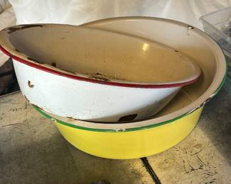 antique porcelain wash pans