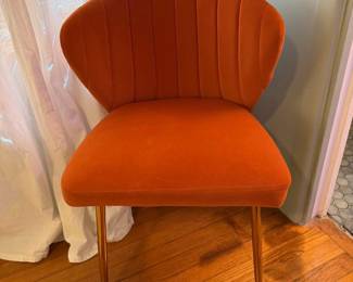 Modern Channel tufted art deco inspired chair