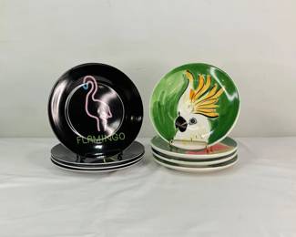 I. Godinger & Co and Pottery Barn Tropical Plates
