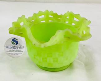 Fenton Green Custard Dish