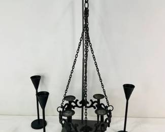 Hanging Candelabra and Candlestick
