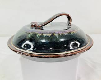 Brown Ceramic Casserole Dish and Lid