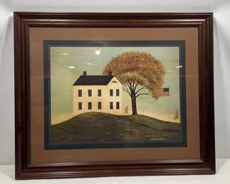 "House with Flag" by Warren Kimble Print