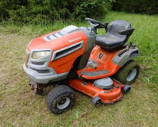 Husqvarna YTH 24K48 has 24 hp motor and 48" cut.  NOT RUNNING.  Needs new starter and battery.