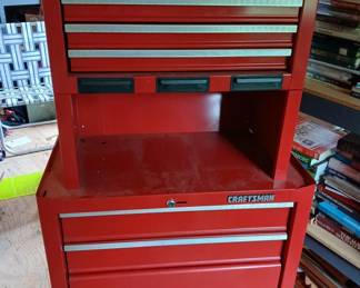 Craftsman rolling tool cabinet with top box