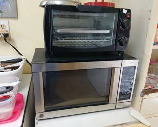 Toaster oven and GE microwave oven