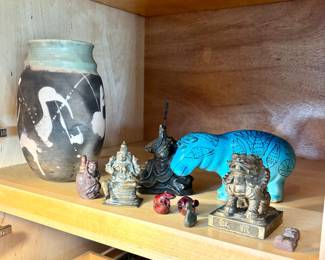 Cool collection of statues & figurines (wood, brass)