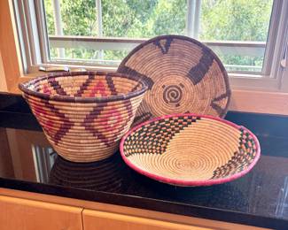 Vintage woven baskets