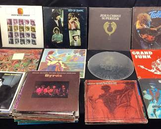 ASSORTED VTG. VINYL RECORD ALBUMS, MOUNTAIN, LITTLE FEAT, JIMI HENDRIX, JEFF BECK, GRAND FUNK, TED NUGENT, BLUES BROTHERS, JESUS CHRIST SUPERSTAR, BYRDS, IRON BUTTERFLY NO SHIPPING PICKUP ONLY