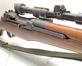  1945 WW2 ERA SPRINGFIELD ARMORY M1D .30cal SNIPER RIFLE WITH M84 SCOPE & LEATHER CHEEK PAD