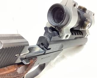  1973 HIGH STANDARD 107 MILITARY SUPERMATIC CITATION .22cal LR PISTOL WITH MILLETT RED DOT SP1 SCOPE & 1 EXTRA BARREL
