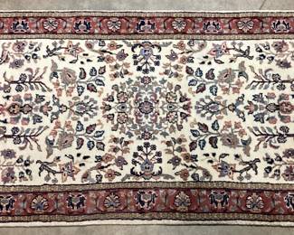 HAND KNOTTED PERSIAN WOOL RUG, 4â€™3â€™â€™ x 2â€™6â€™â€™ MADE IN INDIA NO SHIPPING PICKUP ONLY