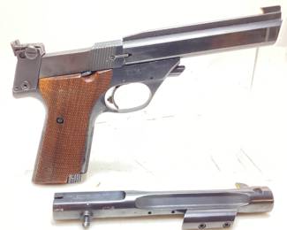 1967 HIGH STANDARD SUPERMATIC CITATION 107 MILITARY .22cal LR TARGET PISTOL, 1 EXTRA BARREL