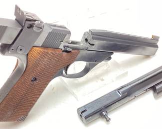  1967 HIGH STANDARD SUPERMATIC CITATION 107 MILITARY .22cal LR TARGET PISTOL, 1 EXTRA BARREL