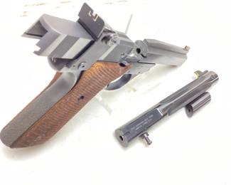  1967 HIGH STANDARD SUPERMATIC CITATION 107 MILITARY .22cal LR TARGET PISTOL, 1 EXTRA BARREL