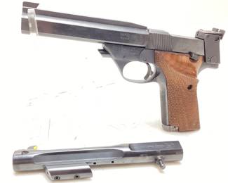  1967 HIGH STANDARD SUPERMATIC CITATION 107 MILITARY .22cal LR TARGET PISTOL, 1 EXTRA BARREL