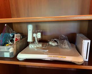A Wii system with fitness board