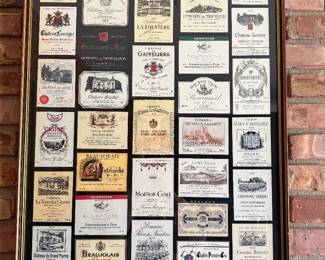 Wine label framed pic