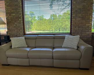 Amazing set of reclining streamlined leather furniture (next few photos)