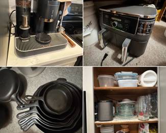 Coffee machine, air fryer, cast iron, kitchen goods