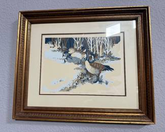 Alice Woodrome Signed Print Geese