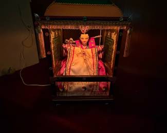Korean bride doll in light up case