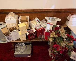 Crystal, candles and music boxes new in box 