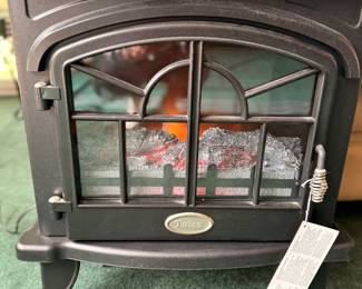 Heater with flames