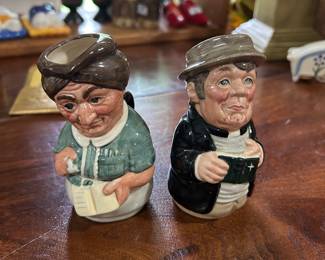 Royal Doulton "Mrs. Loan the Librarian" and "Priest" Toby Mugs