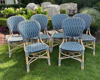 Blue And White Bistro Chairs (Frontgate)