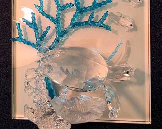 Swarovski SCS “Wonders of the Sea — Eternity”, the 2006 sea turtle/coral display, commonly listed under item 726028 / 684266 with the mirror-style display and title plaque.
