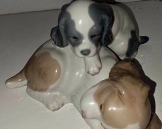 NAO by Lladró “Wake Up” #0385, two playful puppies.
