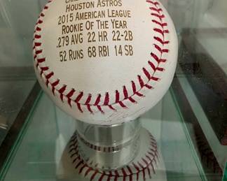 Autographed Carlos Correa 2015 American League Rookie of The Year 4 of 100