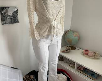 Silver metallic standing mannequin