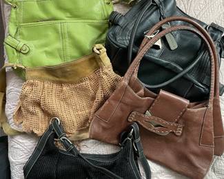 Leather handbags